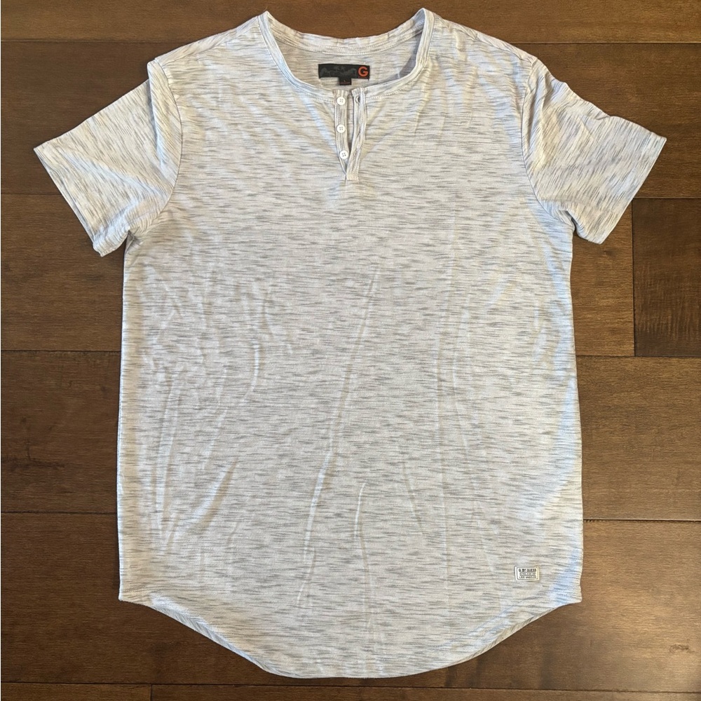 G by Guess Light Gray Henley Tee